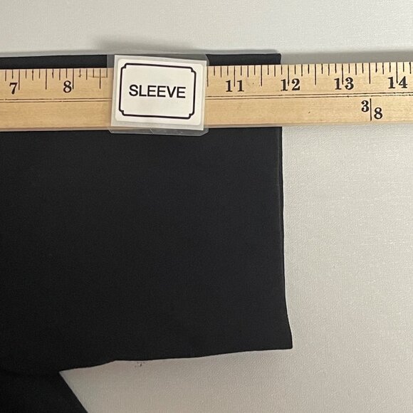 Tahari Arthur‎ S. Levine Elegant Black Sheath Dress with Gold Zipper Hardware 8P - Picture 11 of 16